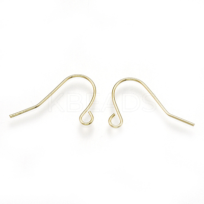 Brass Earring Hooks KK-S348-217-1