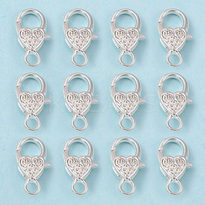 Tibetan Style Heart Lobster Claw Clasps K08Y0021-1