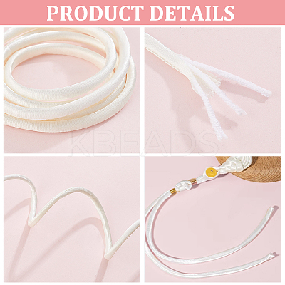 10M Round Satin Tape with Cotton Cord Inside OCOR-BC0007-35C-1