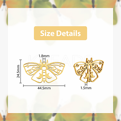 12Pcs 2 Colors 201 Stainless Steel Pendants STAS-DC0013-95-1