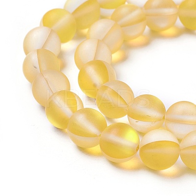 Synthetic Moonstone Beads Strands G-F142-8mm-10-1