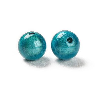 Spray Painted Acrylic Beads X-MACR-Q154-01A-1