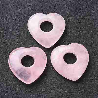 Natural Rose Quartz Pendants G-F708-04F-1