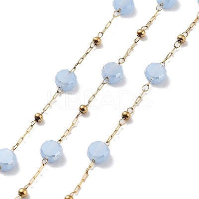 Ion Plating(IP) 304 Stainless Steel Handmade Beaded Chain CHS-K019-03G-05-1