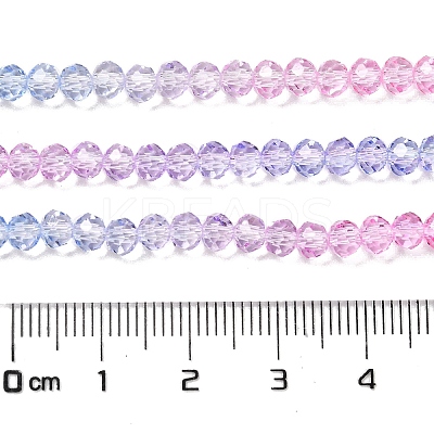 Transparent Painted Glass Beads Strands X1-DGLA-A034-T4mm-A08-1