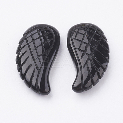 Natural Black Agate Pendants G-E435-F-07-1