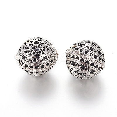 Alloy Rhinestone Beads RB-E519-01AS-1