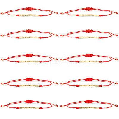 10Pcs Plastic Beads Braided Bead Bracelets CF6831-4-1