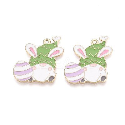 Alloy and Enamel Pendants ENAM-T021-21D-1