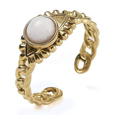Natural White Jade Finger Rings RJEW-U027-01G-09-1
