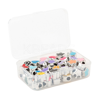 60Pcs 6 Style Girl Series UV Plating Acrylic European Beads OACR-LS0001-09-1