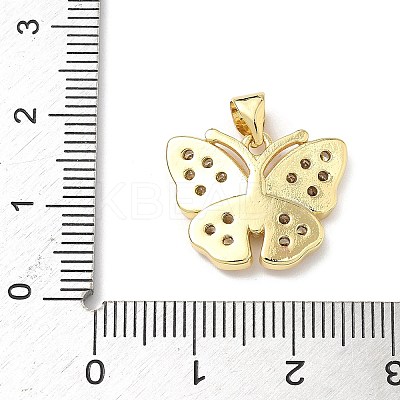 Brass Micro Pave Cubic Zirconia Pendants KK-Q068-09C-G-1
