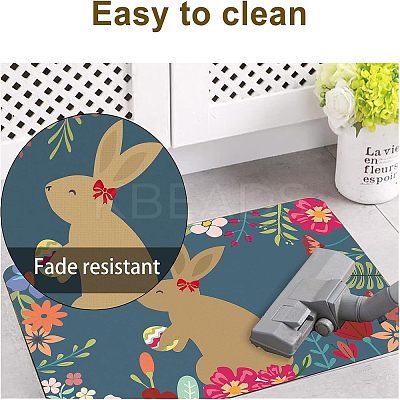 Linen Polyester and Rubber Ground Mat AJEW-WH0142-019-1