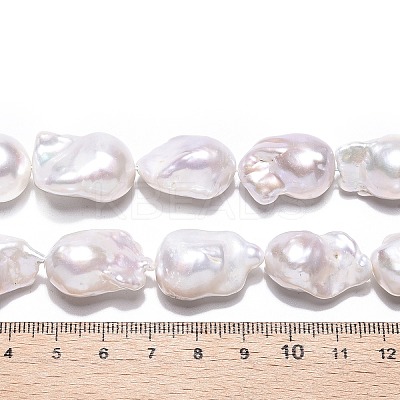 Natural Baroque Pearl Keshi Pearl Beads Strands PEAR-S019-02C-02-1