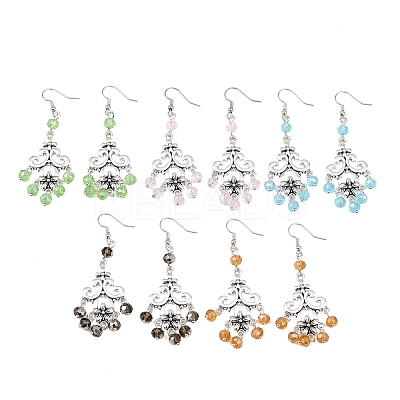 Fashion Tibetan Style Chandelier Earrings EJEW-JE00517-1