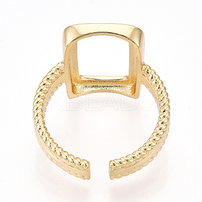 Brass Cuff Rings for Men Women KK-T074-27G-1