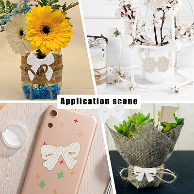 24Pcs 12 Style Milk Fiber Lace Embroidery Costume Accessories PATC-GF0001-01-1
