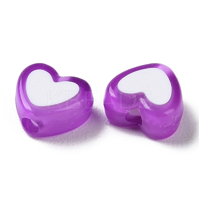 Heart Acrylic Beads TACR-S117-04A-1