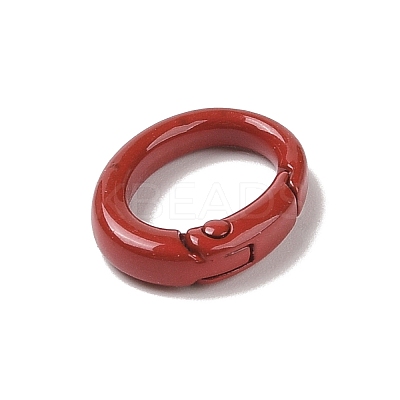 Spray Painted Alloy Spring Gate Rings AJEW-C035-01I-1