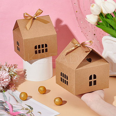 House Shape Cardboard Candy Storage Box CON-WH0084-89B-1