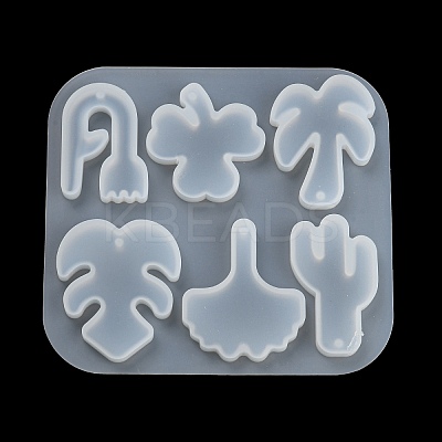 Cactus Leaf Shamrock DIY Pendant Silicone Molds DIY-E072-04C-1