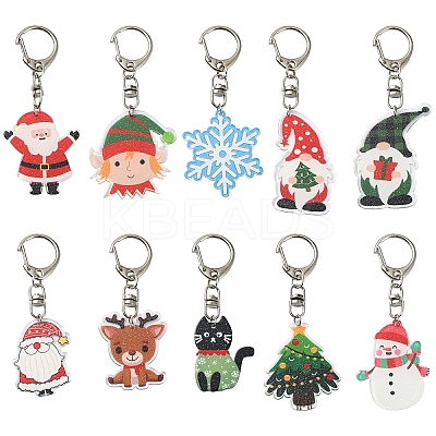 Christmas Theme Acrylic Pendant Decoration HJEW-YW00032-01-1
