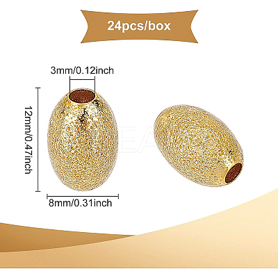24Pcs Eco-Friendly Brass Textured Beads KK-BC0007-87-RS-1
