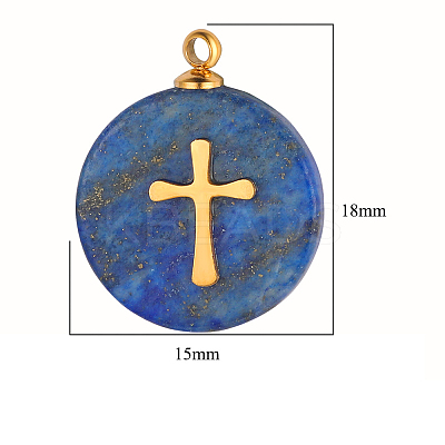 Natural Lapis Lazuli Pendants FIND-PW0015-02B-07-1