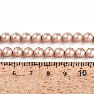 Baking Paint Pearlized Glass Pearl Bead Strands HY-N002-6mm-C02-1
