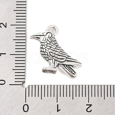 Tibetan Style Alloy Bird Pendants TIBEP-1425-AS-LF-1