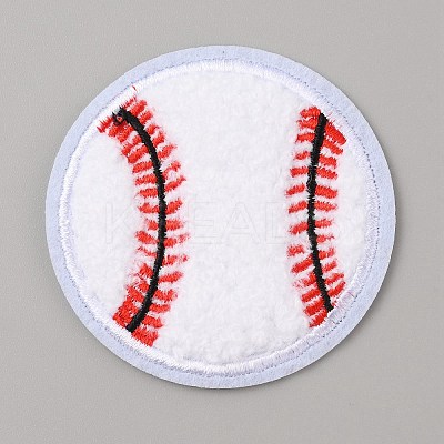 Sports Ball Theme Computerized Towel Fabric Embroidery Iron on Cloth Patches PATC-WH0007-23B-1
