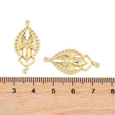 Rack Plating Brass Connector Charms KK-P269-18G-1