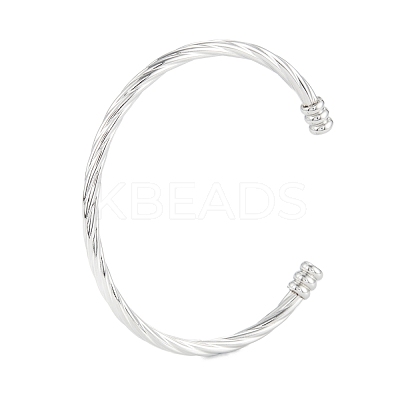 Non-Tarnish 304 Stainless Steel Cuff Bangles BJEW-K222-01P-1