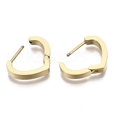 304 Stainless Steel Huggie Hoop Earrings STAS-R115-24G-1