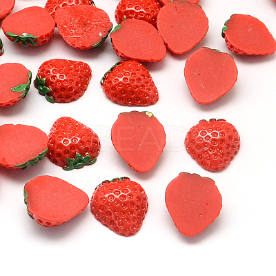 Strawberry Resin Decoden Cabochons LS-CRES-R183-09-1