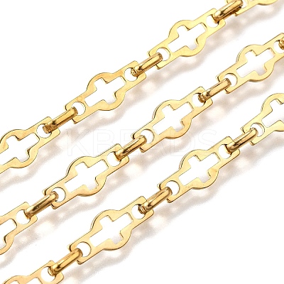 Ion Plating(IP) 304 Stainless Steel Hollow Cross Link Chains CHS-S012-14G-1