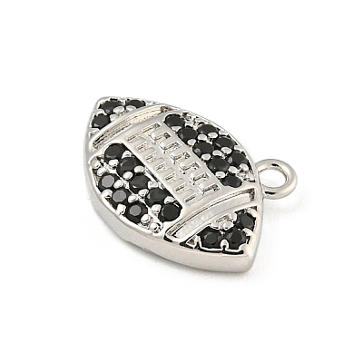 Rack Plating Brass Micro Pave Cubic Zirconia Pendants KK-P277-11P-1