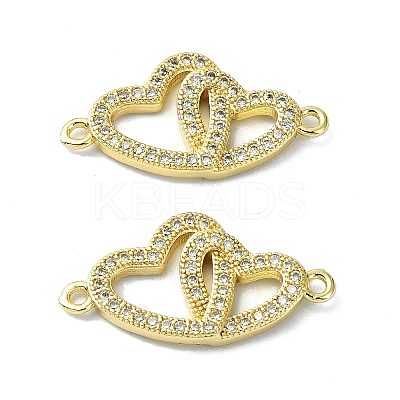 Rack Plating Brass Micro Pave Clear Cubic Zirconia Pendants KK-R157-04G-1