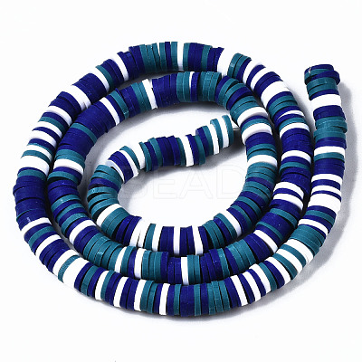 Handmade Polymer Clay Beads Strands CLAY-R089-6mm-138-1