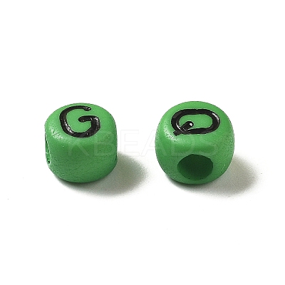 Opaque Acrylic Beads OACR-R005-02A-1