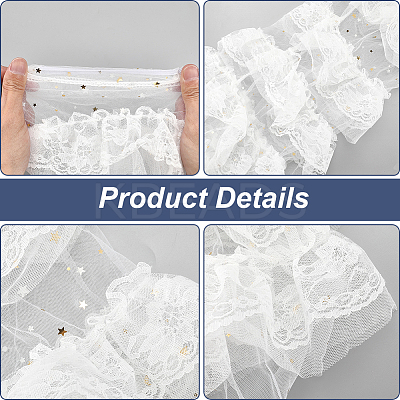 Polyester Lace Leg Sleeves AJEW-WH20080-23B-1