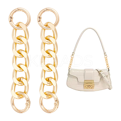 2Pcs Aluminum Curb Chain Purse Strap Extender FIND-UN0003-04A-LG-1