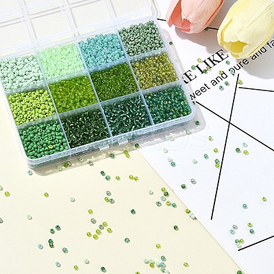 DIY Round Glass Seed Beads Bracelets Jewelry Making Kits DIY-YW0010-35-1
