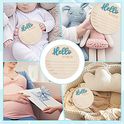 Wooden Baby Photo Props WOOD-WH0002-56C-1