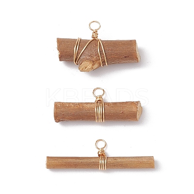 Wooden Sticks Pendant PALLOY-JF03393-02-1