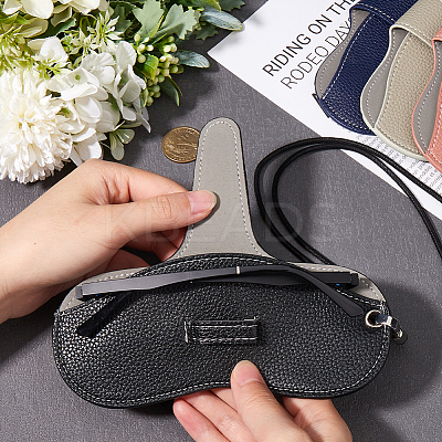 1Pc PU Leather Eyeglasses Strap with Bag AJEW-CN0002-62D-1