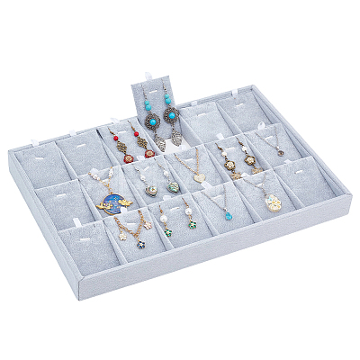 1Pc 18-slot Velvet Necklace & Pendant Organizer Holder ODIS-AR0001-09-1