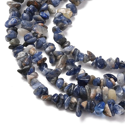 Natural Sodalite Chips Beads Strands F024-1