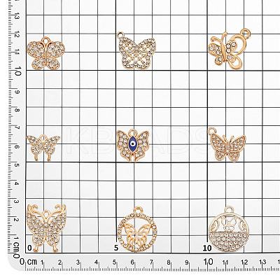 45Pcs 9 Styles Alloy Pendants ALRI-PH0001-30-1