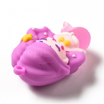 Mermaid Shape PVC Pendants LS-KY-E012-06B-1